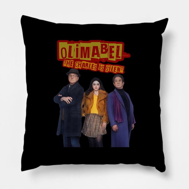 OliMabel The Charles is Silent X Pillow by LopGraphiX