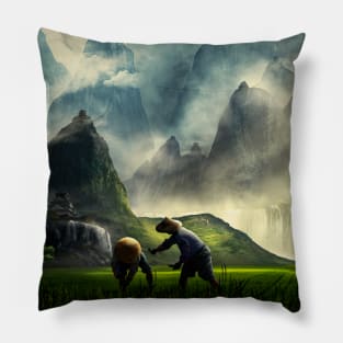 Wall Art - Chinese Magic Valley Pillow