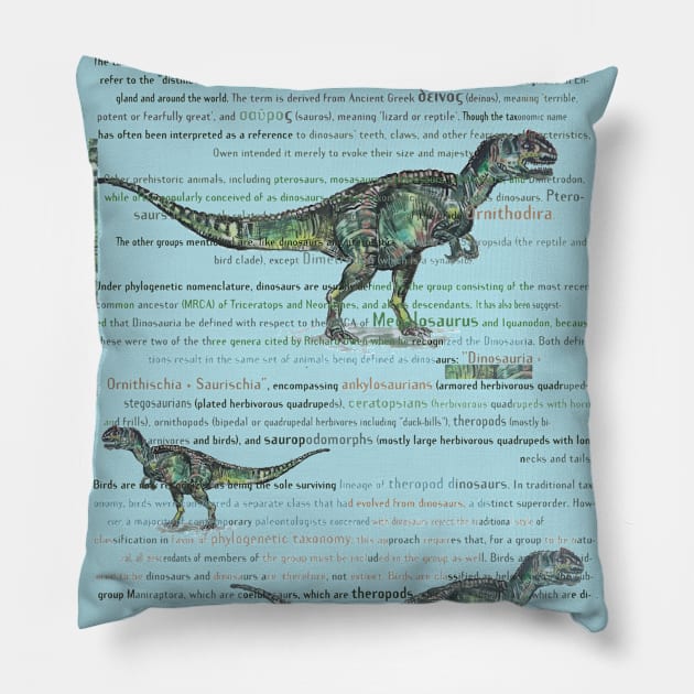 Dinosaurs. Pillow by FanitsaArt