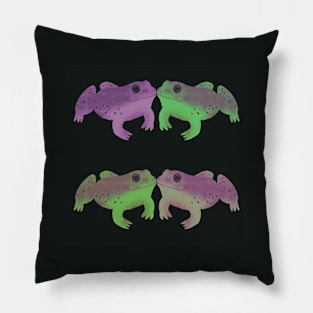 Bullfrog Buddies (Mystic Charcoal) Pillow