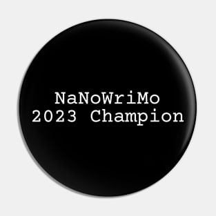 NaNoWriMo 2023 Champion Pin
