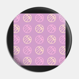 Pink Basketball Ball Pattern Girly Design Pin