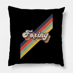 retro vintage color Foxing Pillow