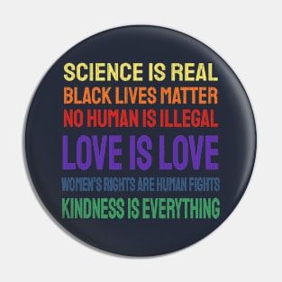 science is real black lives matter - vintage Pin