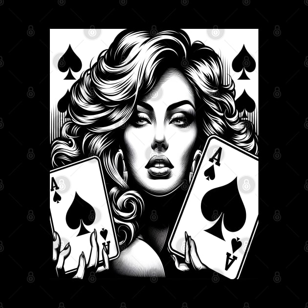 spades card woman poker by justingreen