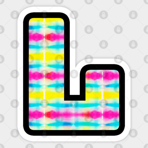 Tie Dye Alphabet L Uppercase Letter L Letter L Alphabet L Sticker Teepublic Uk