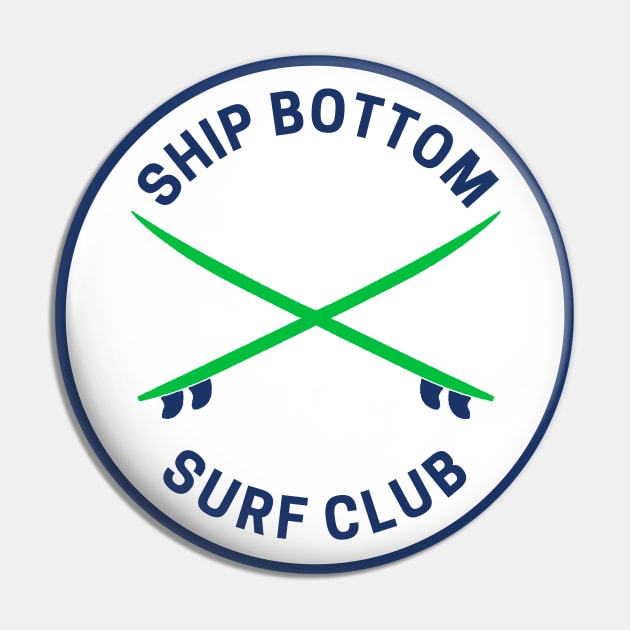 Vintage Ship Bottom Surf Club Pin by fearcity