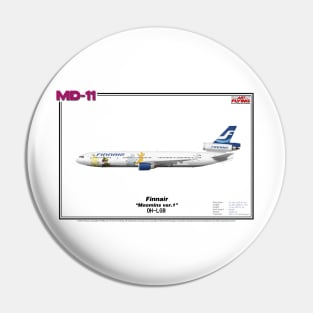 McDonnell Douglas MD-11 - Finnair "Moomins ver.1" (Art Print) Pin