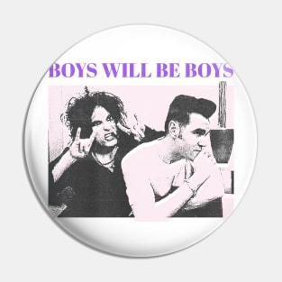 boys will be boys vintage art Pin