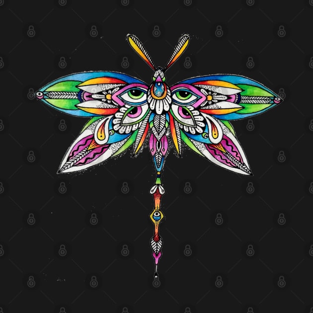 Colorful Dragonfly by Art by Rory 