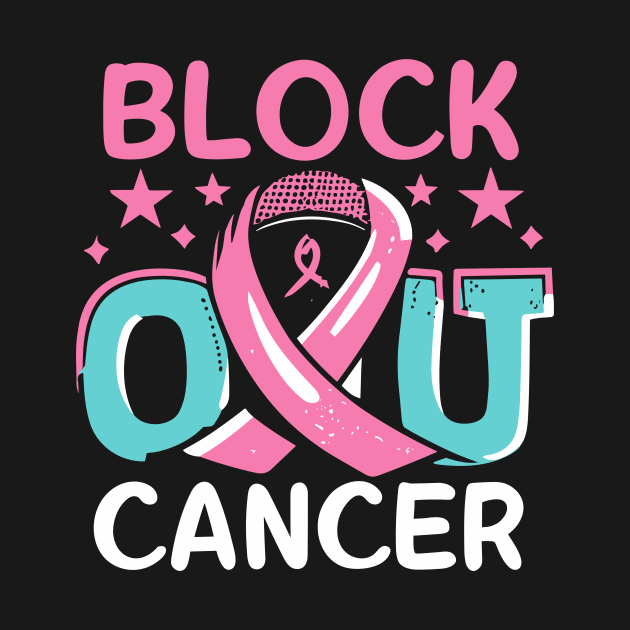 Block Out Cancer Volleyball Breast Cancer Awareness by Artmoo