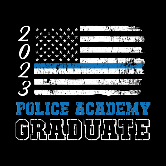 Police Academy 2023 Graduation - Thin Blue Line TShirt by bbreidenbach