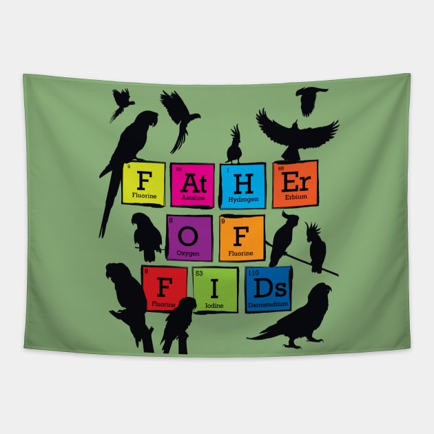 Father of Fids (Feathered Kids) Periodic Table Element Spelling Tapestry by TheStuffInBetween