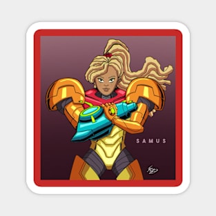 Melanated Samus Magnet