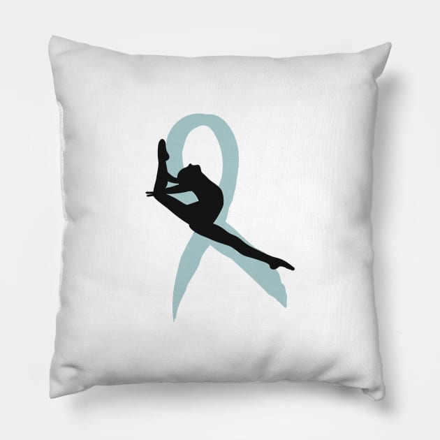 Sexual Assault Awareness — Teal Ribbon Pillow by Flipflytumble