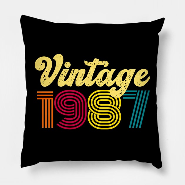 vintage 1987 Pillow by hatem
