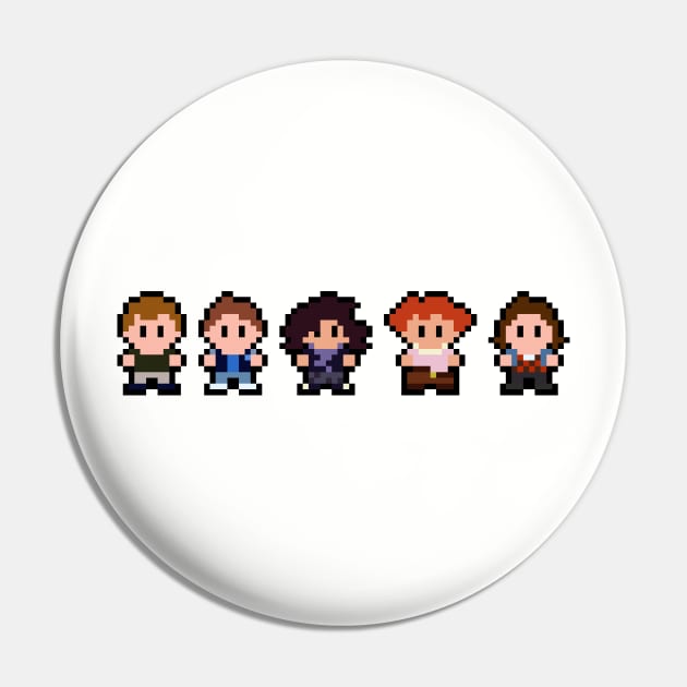 Pixelated Breakfast Club Pin by ImpishMATT