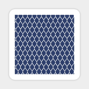 Blue Vintage Abstract Pattern Magnet