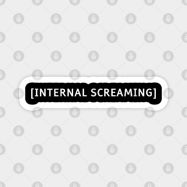 Internal Screaming Funny Meme Costume Closed Captions and Subs Magnet by Teeworthy Designs