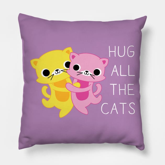 Hug All The Cats Pillow by BoredInc