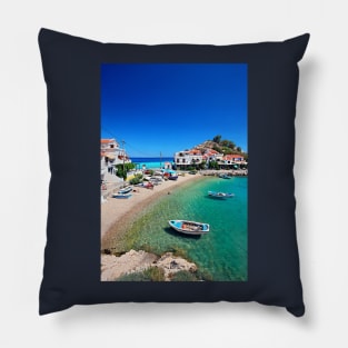 Kokkari town - Samos island Pillow