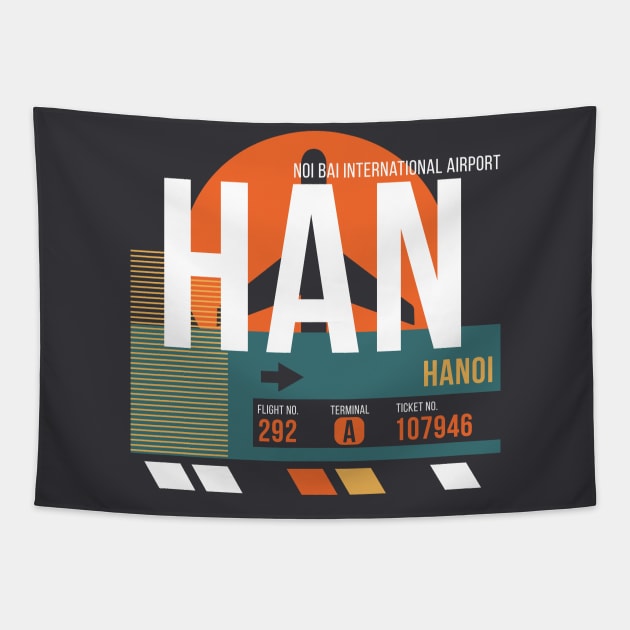 Hanoi (HAN) Airport Code Baggage Tag Tapestry by SLAG_Creative