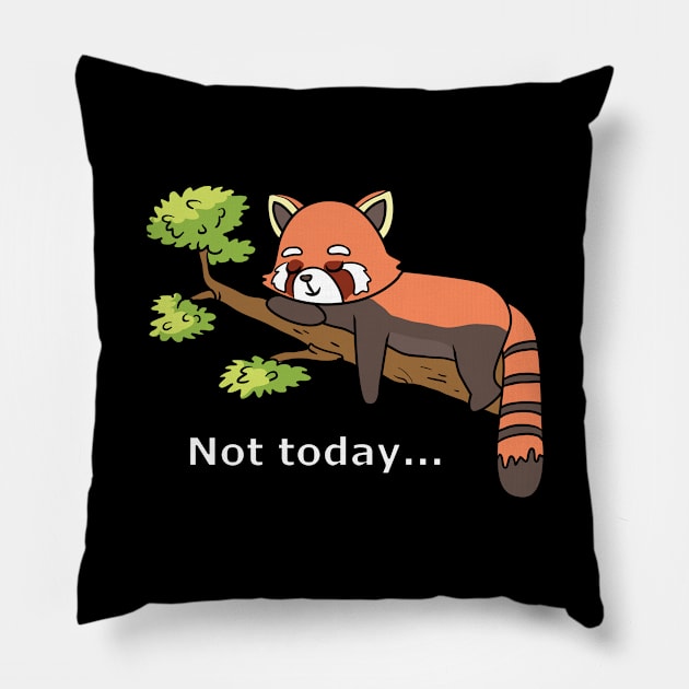 Red Panda sleeping Pillow by theanimaldude