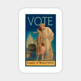 Vintage (Circa 1920) League of Women Voters Poster - VOTE Magnet