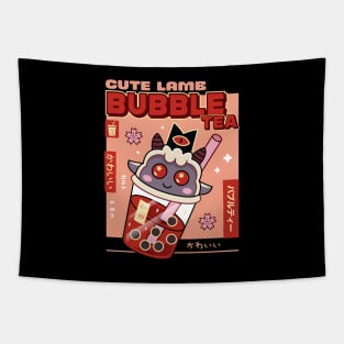 Cute Lamb Bubble Tea Tapestry