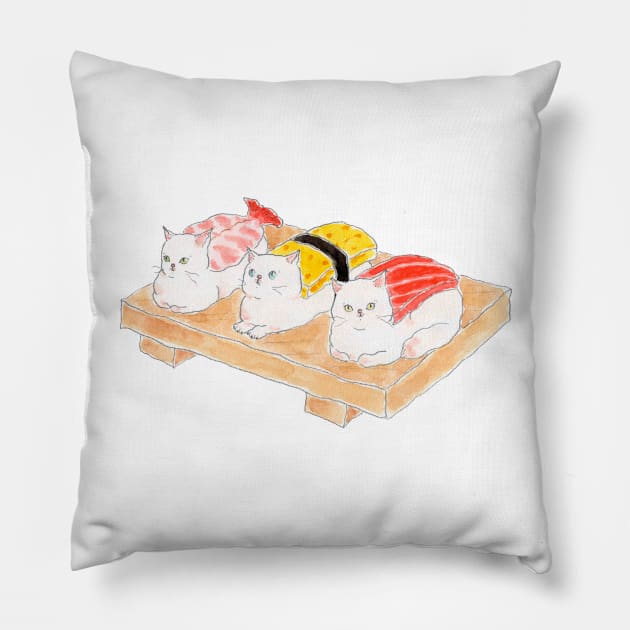 Osushi Nyanco Pillow by TOCOROCOMUGI