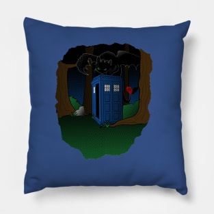 Toothless and The Tardis Pillow