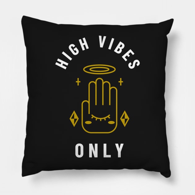 High vibes yoga lover Pillow by Ivanapcm