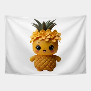 Cute Kawaii Baby Pineapple Girl Tapestry