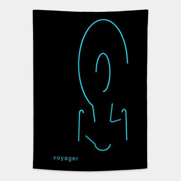 Star Trek - Minimalist Voyager Tapestry by AdriansFinalFrontier