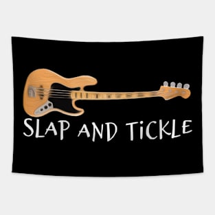 Slap and Tickle - Bass Guitar (on dark) Tapestry