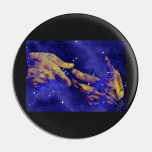 The Pillars of Creation but make it Destiel - painting Pin