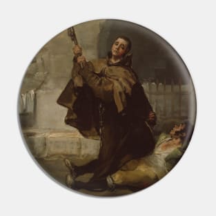 Friar Pedro Clubs El Maragato with the Butt of the Gun by Francisco Goya Pin