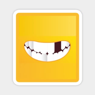 Yellow mouthed toothless grin Magnet
