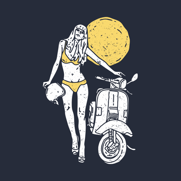 SCOOTER GIRL by TENSTUDIOART