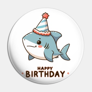 Kawaii Happy Birthday Baby Shark Party Pin