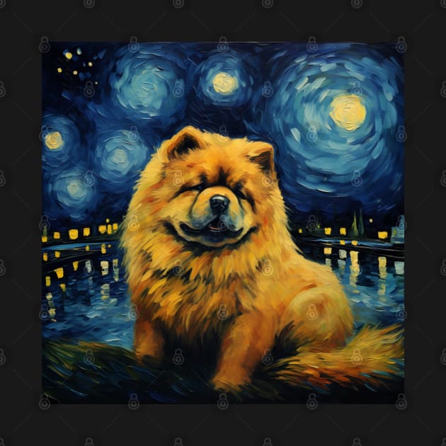 Chow Chow Starry Night by NatashaCuteShop