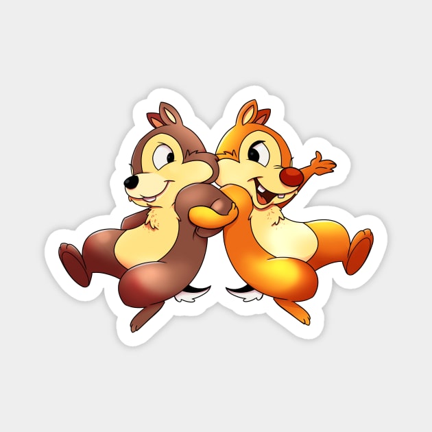 Chip and Dale Magnet by Mike Mincey