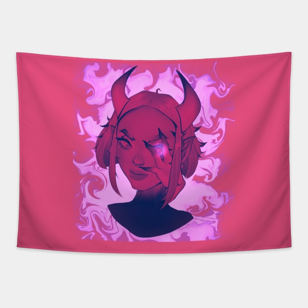 Raspberry Reborn Demon Tapestry by Demon Mother