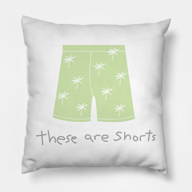 Cartoon Bermuda Shorts Pillow by Spindriftdesigns