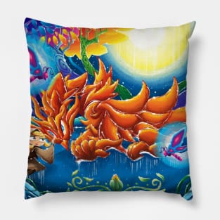 The Girl and the Dragon Pillow
