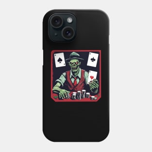 Zombie poker player Phone Case