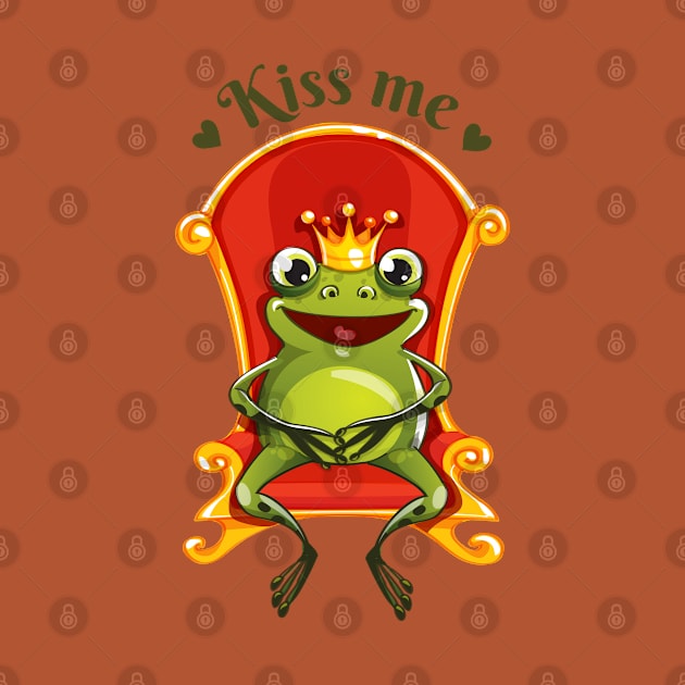 Frog king kiss me by Mako Design 