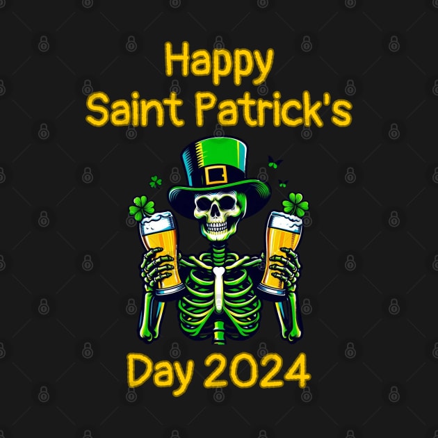 St Patricks Day 2024. Irish Skull Men by BukovskyART