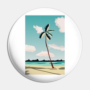 Beach summer vibes illustration Pin