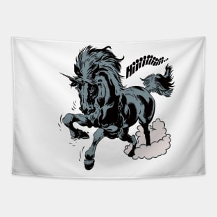 BLACK UNICORN Tapestry